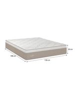 Colchão queen size umaflex milão com euro pillow e molas ensacadas 30x158x198 – bege/branco