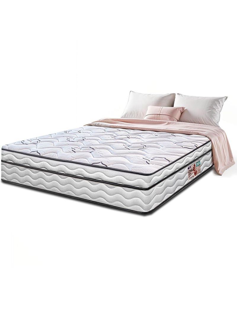 Colchão king cama inbox moderne ortopédico com camada especial de espuma d45 25x193x203cm - branco/grafite