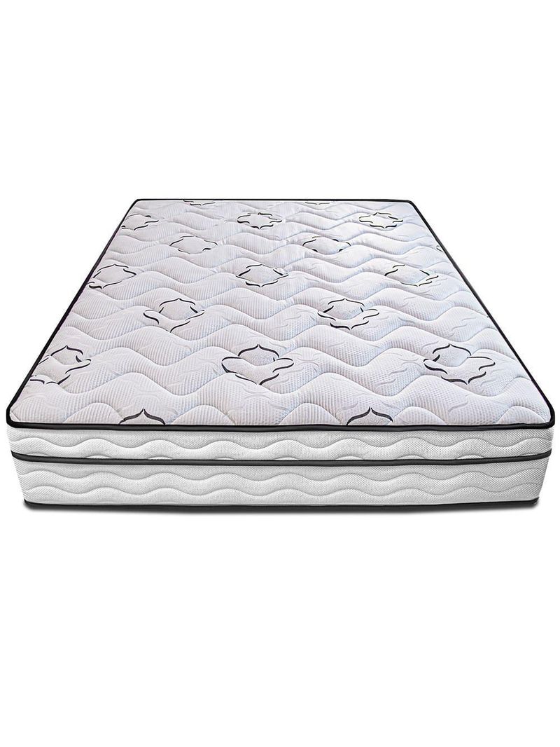 Colchão king cama inbox moderne ortopédico com camada especial de espuma d45 25x193x203cm - branco/grafite