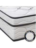 Colchão king cama inbox moderne ortopédico com camada especial de espuma d45 25x193x203cm - branco/grafite