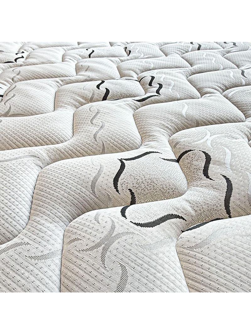 Colchão king cama inbox moderne ortopédico com camada especial de espuma d45 25x193x203cm - branco/grafite