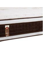 Colchão king size castor sellect p double com molejo tecnopedic, euro pillow e revestimento em malha 34x193x203cm - marrom/bege