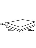 Colchão king size castor sellect p double com molejo tecnopedic, euro pillow e revestimento em malha 34x193x203cm - marrom/bege
