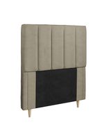 Cabeceira para cama box solteiro dobuê veneza com revestimento em veludo