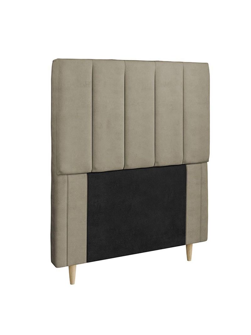Cabeceira para cama box solteiro dobuê veneza com revestimento em veludo