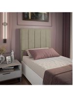 Cabeceira para cama box solteiro dobuê veneza com revestimento em veludo