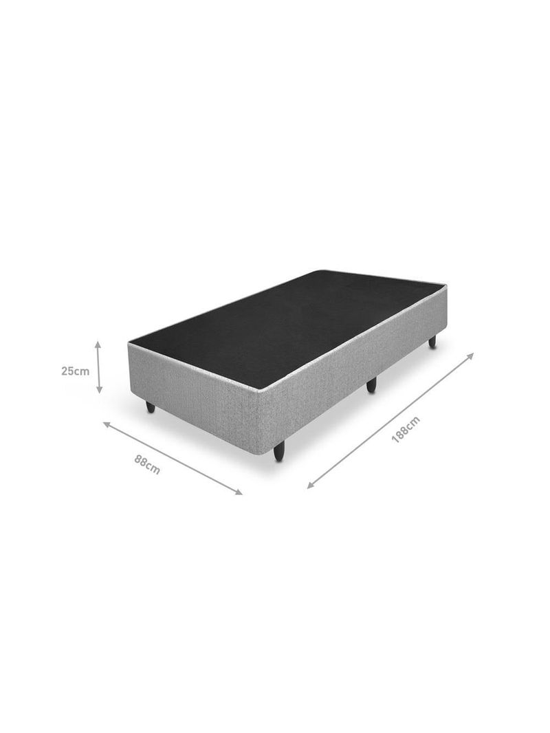 Base box para colchão de solteiro mga itaflex universal 25x88x188cm - cinza
