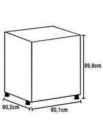 Balcão para forno e cooktop bartira rubi com 4 bocas - 80,1cm de largura