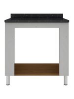 Balcão para forno e cooktop bartira rubi com 4 bocas - 80,1cm de largura