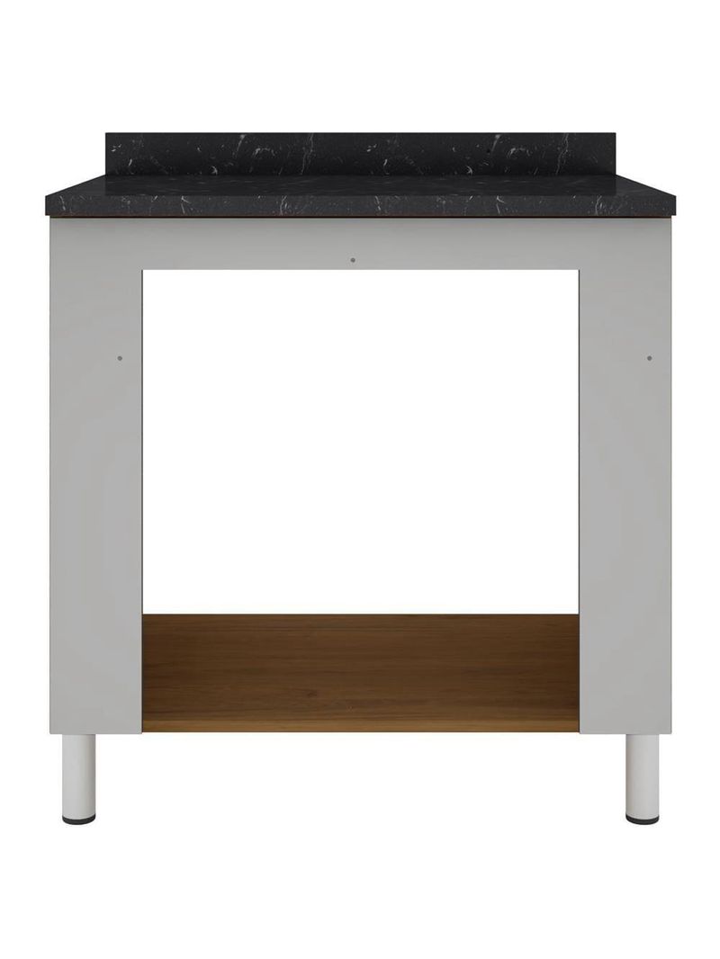 Balcão para forno e cooktop bartira rubi com 4 bocas - 80,1cm de largura