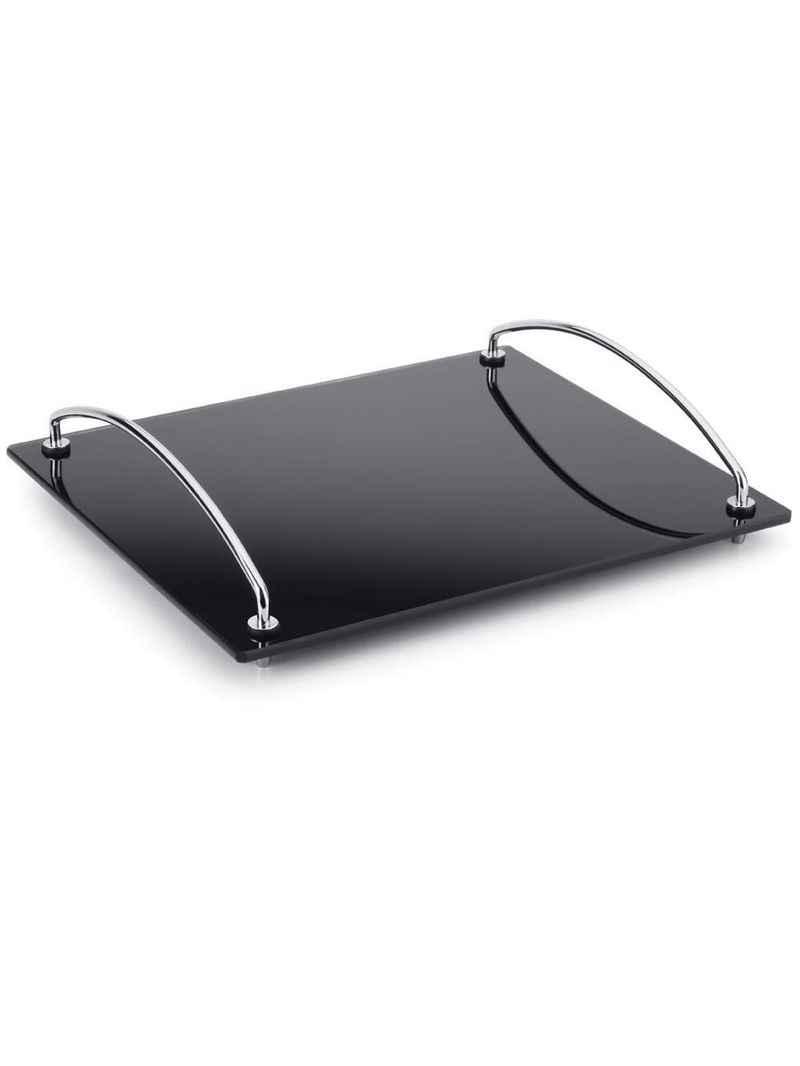 Bandeja forma andrea vidro - preta