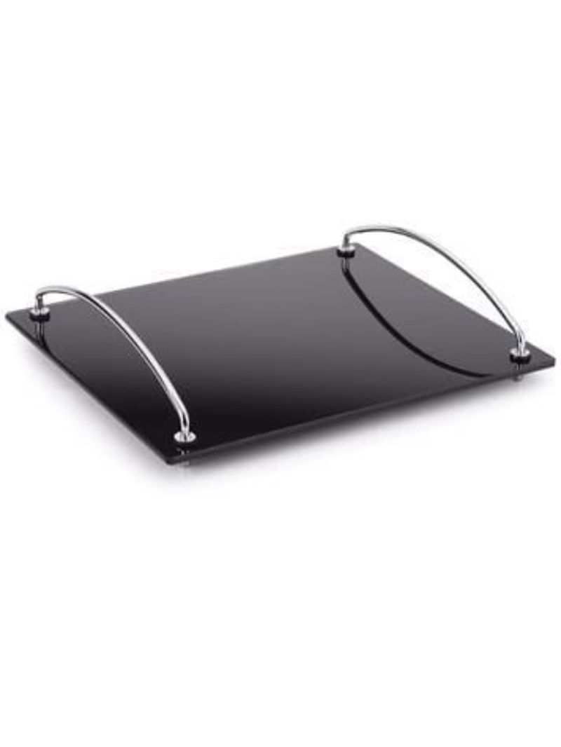 Bandeja forma andrea vidro - preta