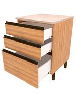 Balcão bartira cristal mdp 15mm com 3 gavetas - 60cm de largura