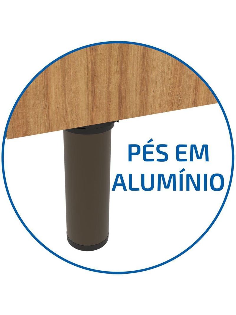 Balcão bartira cristal mdp 15mm com 3 gavetas - 60cm de largura