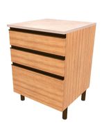 Balcão bartira cristal mdp 15mm com 3 gavetas - 60cm de largura