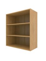 Armário aéreo bartira cristal com 2 portas, 2 prateleiras e 80cm de largura - lâmina mel/azul royal