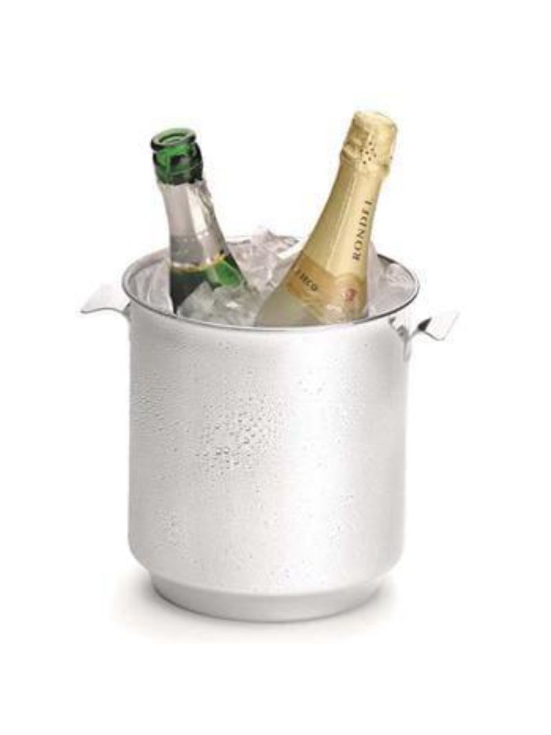 Balde para garrafas forma bartender em aço inox