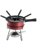 Aparelho de fondue forma aspen 8 peças - vermelho