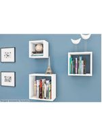 Cubos Decorativo Quarto Bebê Nicho Triplo AM 3078 Rustico - Movelbento