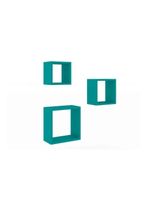 Cubos Decorativo Quarto Bebê Nicho Triplo AM 3078 Rustico - Movelbento