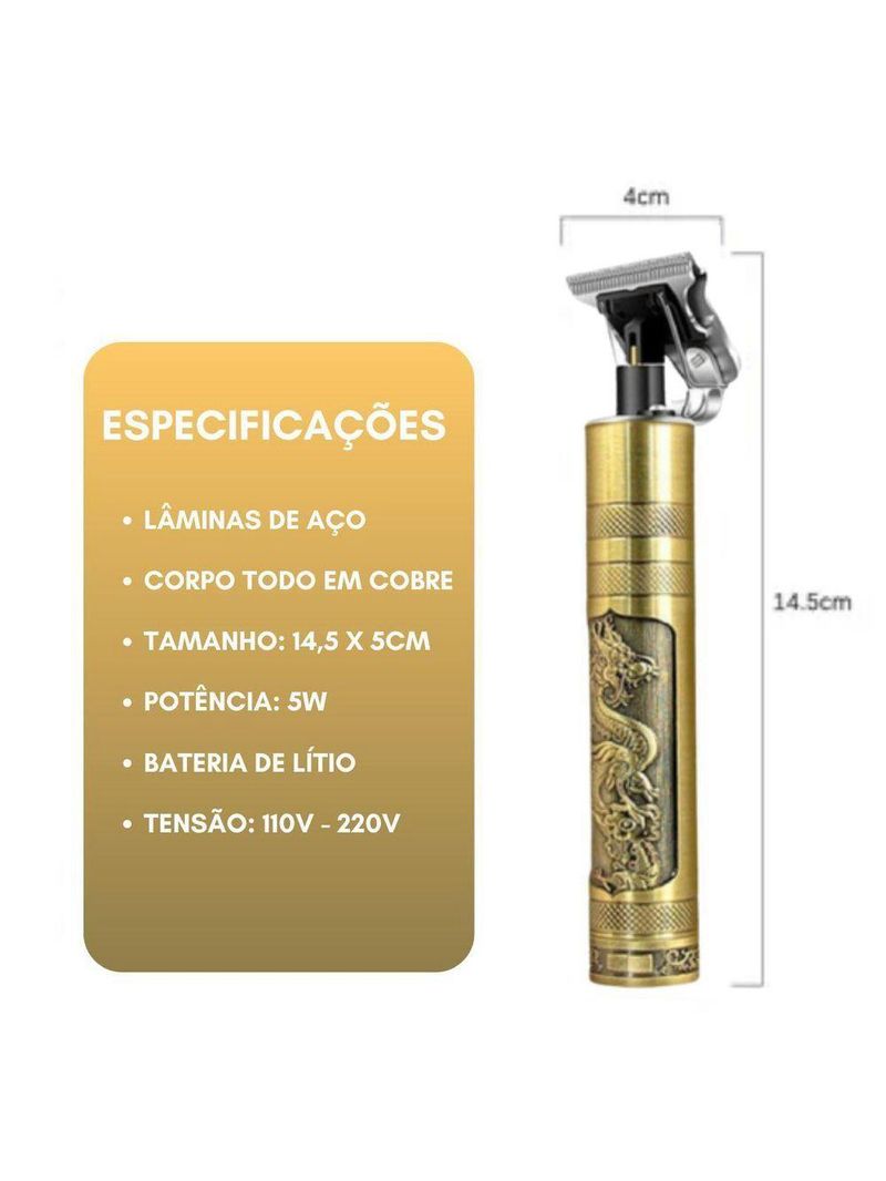 Aparador De Barba Dragão: Potente E Silencioso