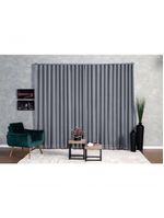 Cortina Microfibra Com Voil 6,00x2,80 Para Trilho Suíço cinza