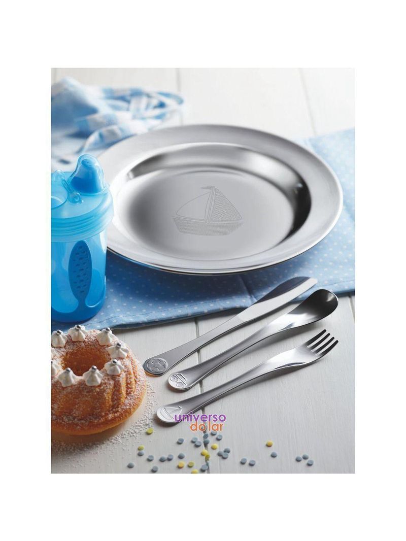 Prato Infantil Tramontina Le Petit Barquinho 23 Cm Aço Inox