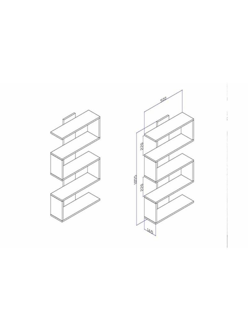 Prateleira Decorativa Quarto Bebê AM 3087 Preto - Movelbento