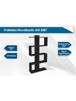 Prateleira Decorativa Quarto Bebê AM 3087 Preto - Movelbento