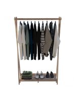 Estante Arara Cabideiro De Madeira Pinus Industrial Multiuso