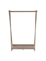 Estante Arara Cabideiro De Madeira Pinus Industrial Multiuso