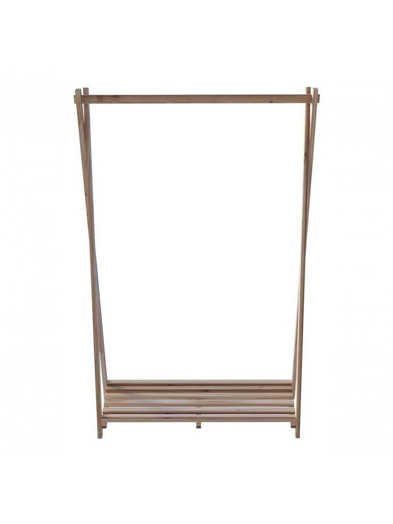 Estante Arara Cabideiro De Madeira Pinus Industrial Multiuso