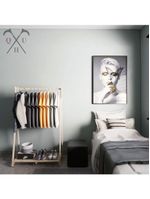 Estante Arara Cabideiro De Madeira Pinus Industrial Multiuso