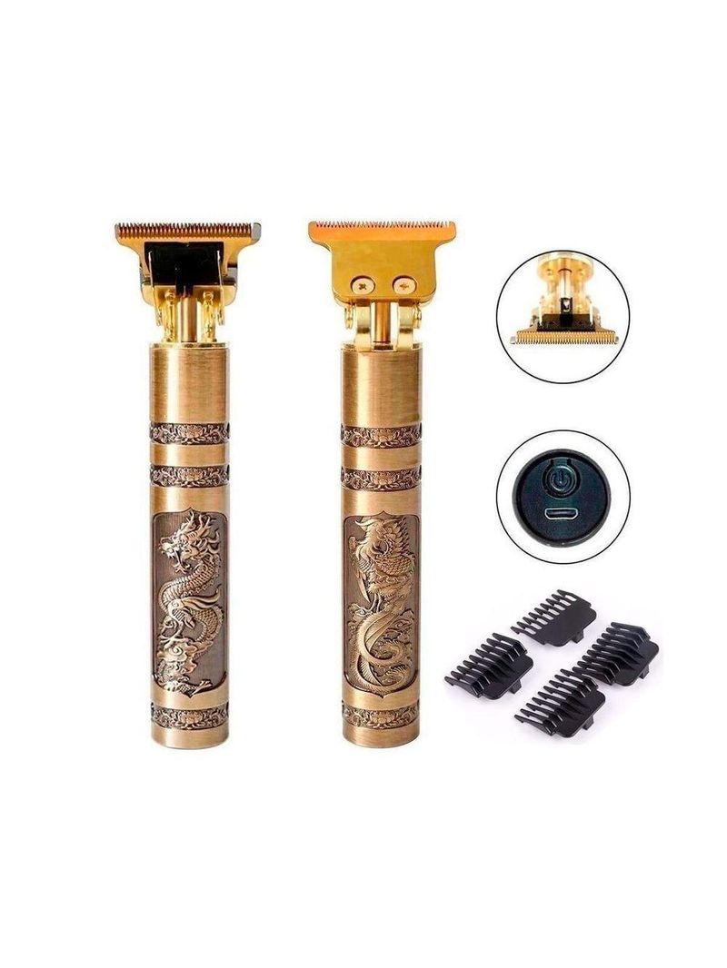 Máquina Para Cabelo Barba Dragão Buda Completa Com Pentes