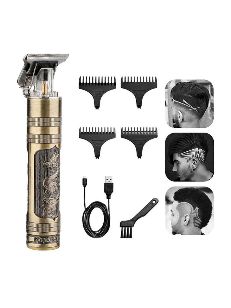 Máquina Para Cabelo Barba Dragão Buda Completa Com Pentes