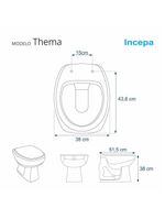 Tampa De Vaso Sanitário Branco Para Bacia Incepa