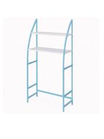 Rack Portatil Organizador 3 Prateleiras Lavanderia Banheiro Utilidades Maquina Lavar Casa Azul