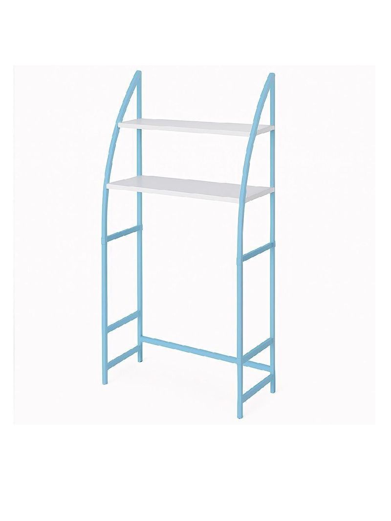 Rack Portatil Organizador 3 Prateleiras Lavanderia Banheiro Utilidades Maquina Lavar Casa Azul