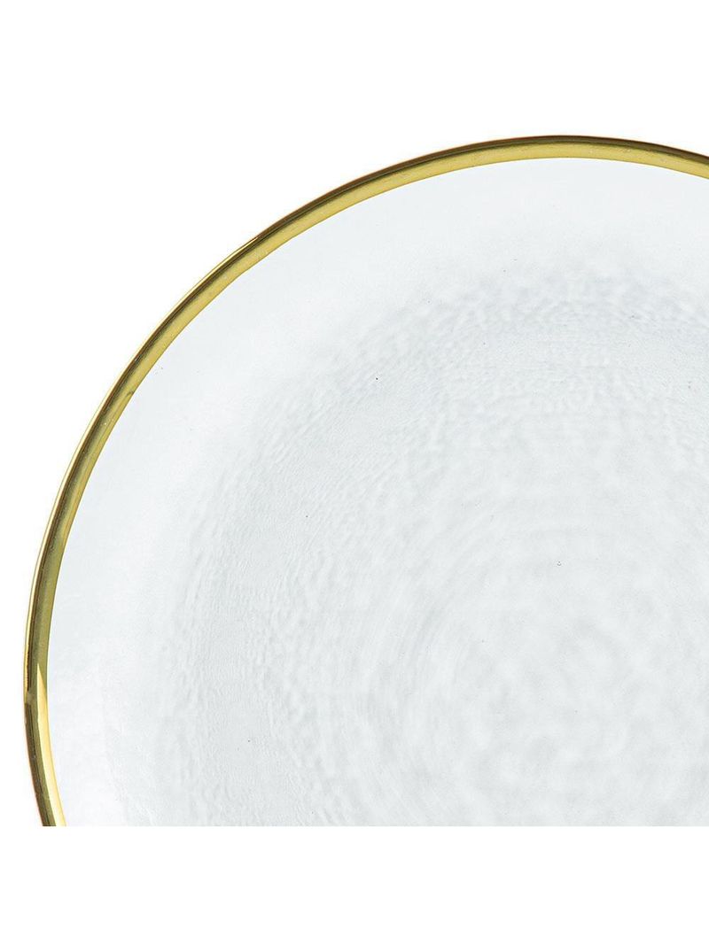 Prato raso wolff agate com borda dourada - 26 cm