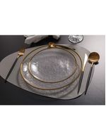 Prato raso wolff agate com borda dourada - 26 cm