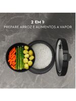 Panela elétrica de arroz electrolux efficient erc20 por rita lobo com trava de segurança 3,5l – inox e preta
