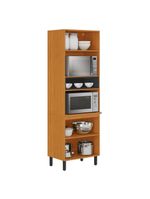 Paneleiro itatiaia ideale com 3 portas, 5 prateleiras e nicho para micro-ondas - 70cm largura