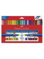 Canetinha Hidrográfica Ponta Vai E Vem 150124vvzf 24 Cores - Faber Castell