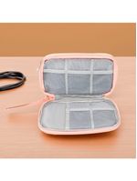 Bolsa Organizadora Cabos Fios Eletrônicos Estojo Case Bag Rosa