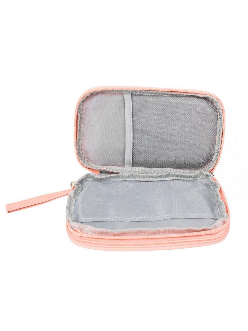 Bolsa Organizadora Cabos Fios Eletrônicos Estojo Case Bag Rosa