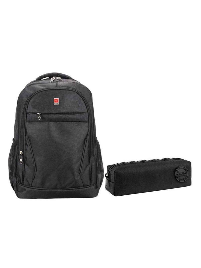 Kit Mochila Escolar Notebook V-1069 E Estojo Académie Preto - Vighs