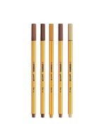 Caneta Fineliner 04mm Point 88 5 Tons De Marrom - Stabilo