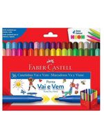 Canetinha Hidrográfica Ponta Vai E Vem 150136vvzf 36 Cores - Faber Castell