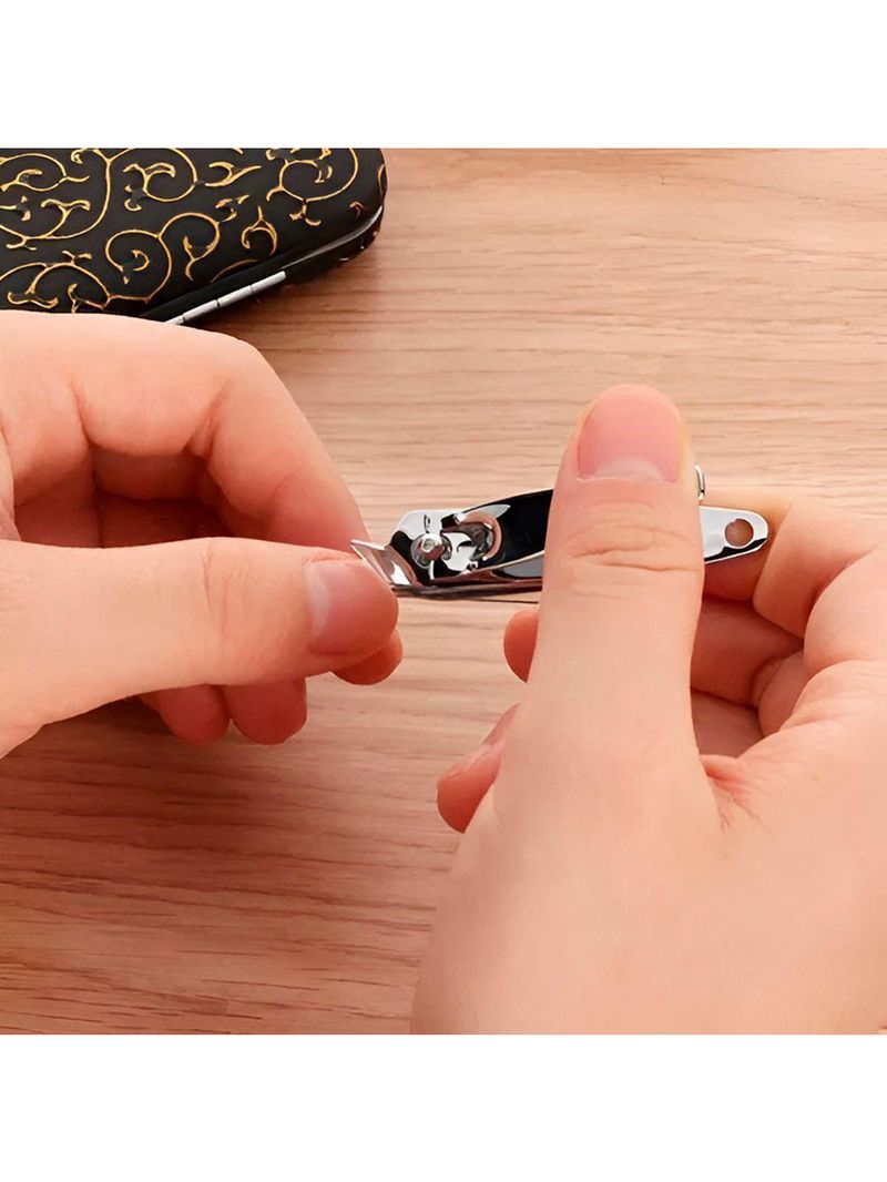 Kit Manicure Estojo Cortador Lixa Alicate Tesoura Cuidado