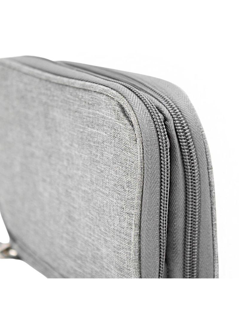 Bolsa Organizadora Cabos Fios Eletrônicos Estojo Case Bag Cinza
